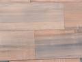 Redwood Picklewood bottoms siding / wire-brushed finish, random width