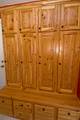 Southern Yellow Pine Cabinets / These cabinets are lockers in a mud room