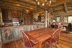 Placerville, CO Interior--Hewn Timbers, Hewn Skins,Gray Barnwood, Oak Flooring
