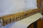 SOLD - bc# 114039 - 8x8 x 7' Hand-Hewn Mantel, Finished - 37.33 bf - Hardwood Hand-Hewn Mantel, sanded and finished