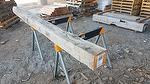 bc# 230533 - 6.25x6.75 x 9.17' Hand-Hewn Mantel, Unfinished - 32.24 bf -       