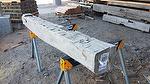bc# 230522 - 7.75x8.25 x 6.83' Hand-Hewn Mantel, Unfinished - 36.39 bf