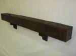 SOLD - bc# 110964 - 7.75x8.25 x 7.42' Hand-Hewn Mantel, Processed - 39.53 bf - Photosets 1008 and 1046.