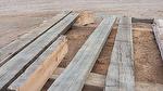 4x12 Oak Weathered Timbers for Treads (1 cut face)