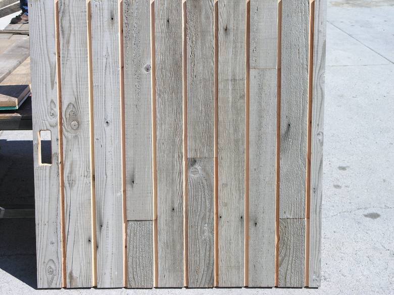 Coverboard Shiplap Siding with 5/8" Reveal / Thickness is approximately 1/2", Width is 4 3/4", Length is random