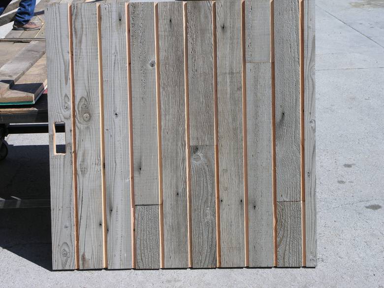 Coverboard Shiplap Siding with 5/8" Reveal / Thickness is approximately 1/2", Width is 4 3/4", Length is random