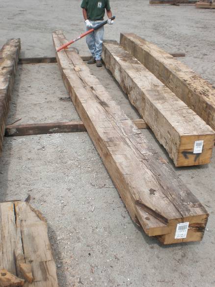 Oak HH Timber Rafter 8x16 taper to 8x11 (23' long) / Barcode 108936