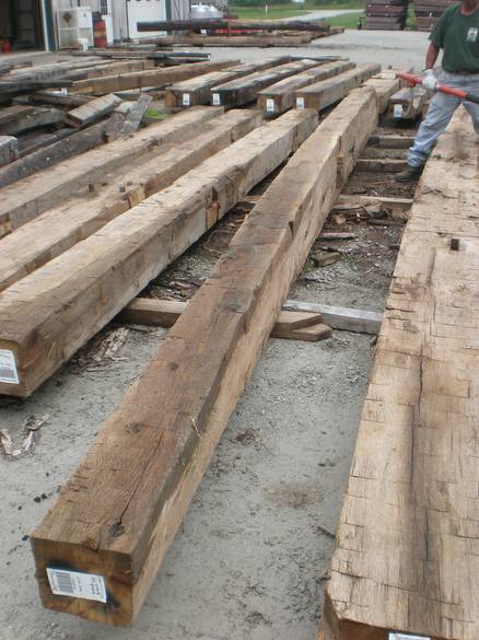 Oak HH Timber Rafter 8x16 taper to 8x10 (23' long) / Barcode 108941
