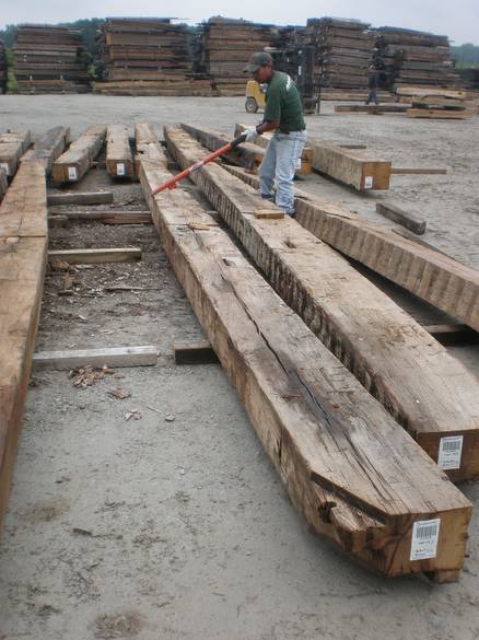 Oak HH Timber Rafter 8x16 taper to 8x10 (23' long) / Barcode 108939