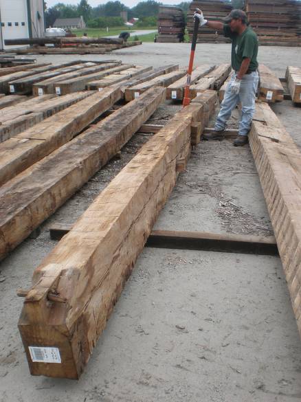 Oak HH Timber Rafter 8x16 taper to 8x10 (21' long) / Barcode 108938