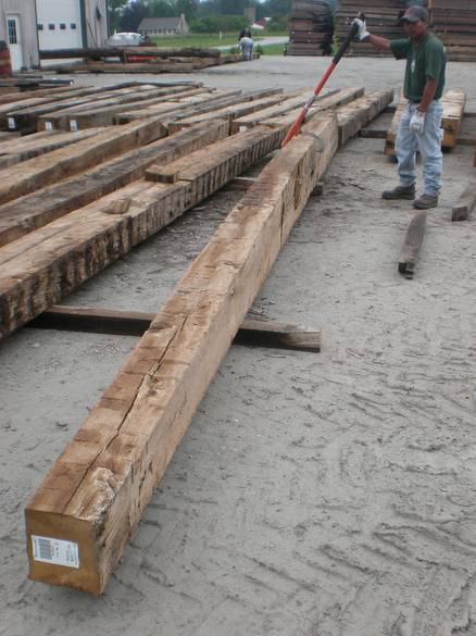 Oak HH Timber Rafter 8x16 taper to 8x10 (23' long) / Barcode 108937