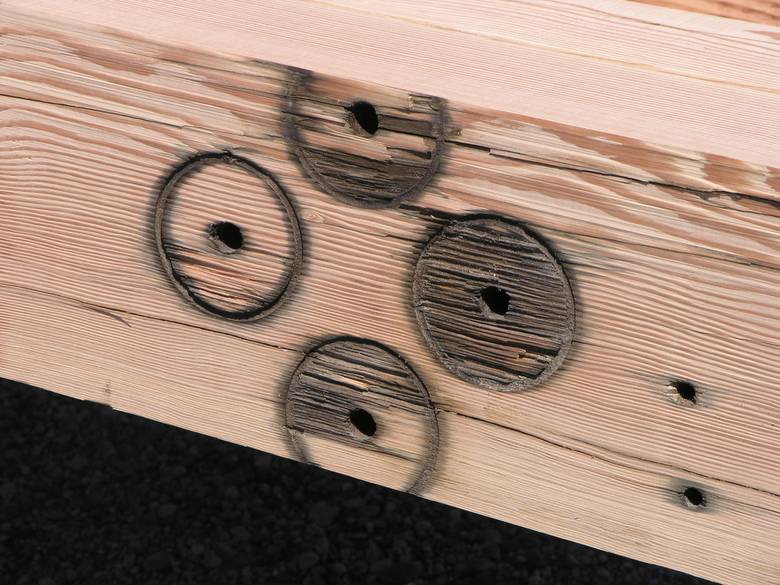 S4S Douglas Fir Timbers / bolt holes & washer pattern