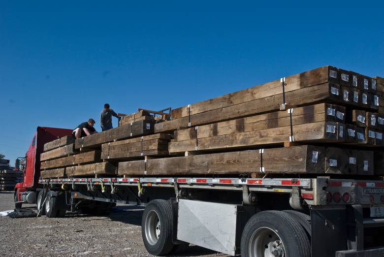 Truck Load of Pressure Washed Timbers / Brown Weathered Timbers (Washed)
