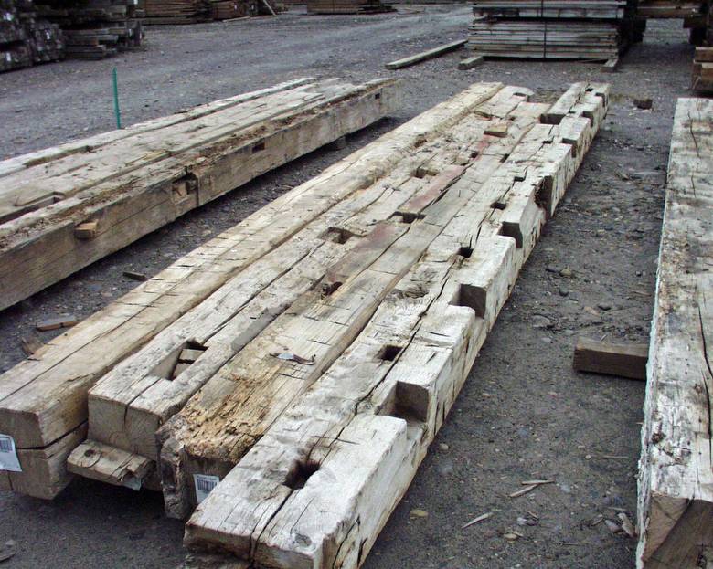 Hand-Hewn Timbers / Note pockets and notches