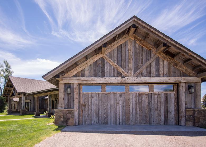 Exterior:  Hand-Hewn Timbers/WeatheredBlend Timbers and Antique Gray Barnwood