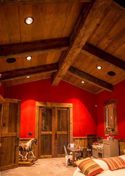 WeatheredBlend Timbers and T & G Weathered Ceiling