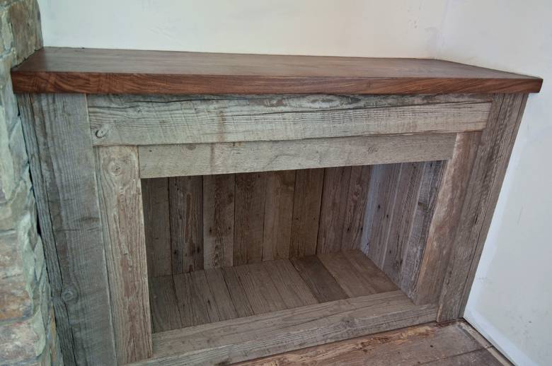 Weathered TWII Timbers Used for Cabinet