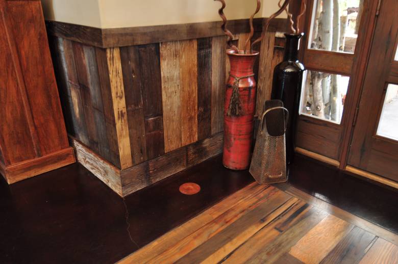 Picklewood Flooring, wanscot and door