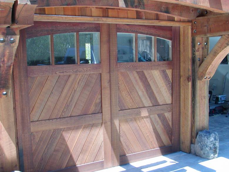 Circlesawn TWII Timbers and Garage Door