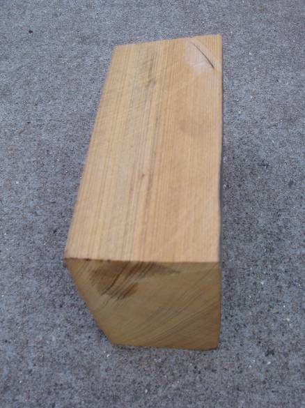 Cypress Picklewood Sample / Shows cut side and cut end