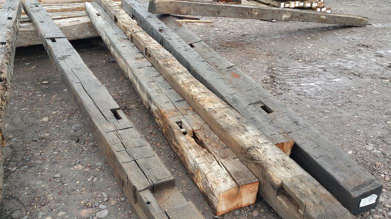 Hand-Hewn Oak Timbers for Order