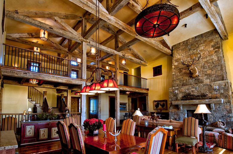 Photo 32386 HandHewn Timbers & Fireplace Mantel Driggs, Idaho