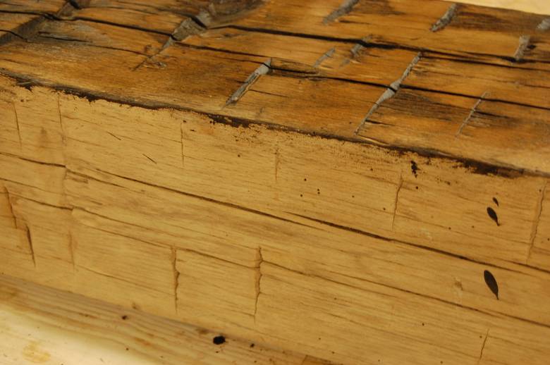 Beech Timber Sample with dark brown wax