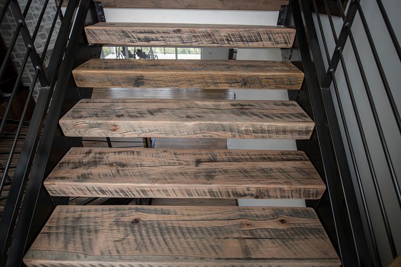 WeatheredBlend Oak Timber Stair Treads (Skip-Planed Texture)