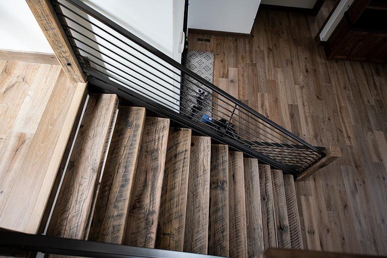 WeatheredBlend Oak Timber Stair Treads (Skip-Planed Texture)