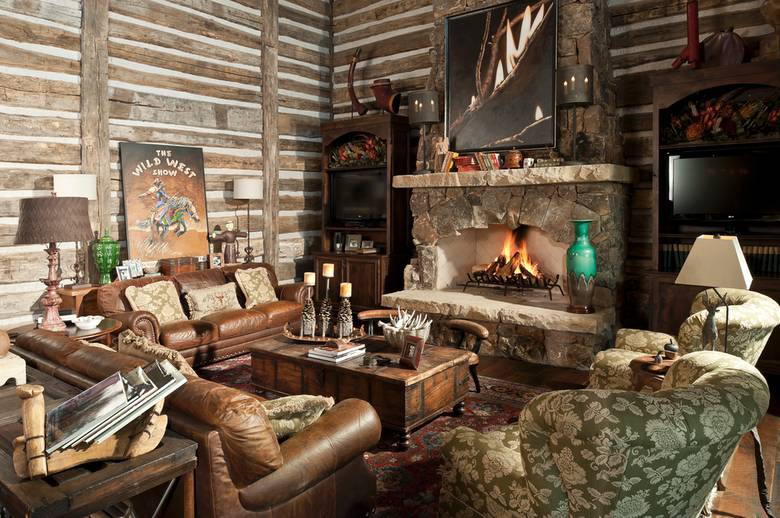 Lake House Living Room with HH Skins, Timbers and Barnwood