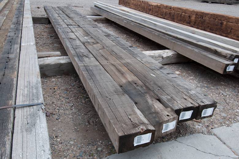 bc# 101369 - 6x10 x 25' DF Weathered Timbers - 125.00 bf