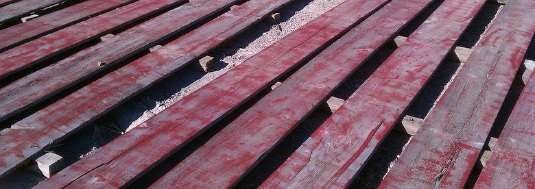 Red Painted NatureAged Barnwood