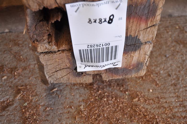 8 x 8 x 8-9' Hand-Hewn Oak Timbers