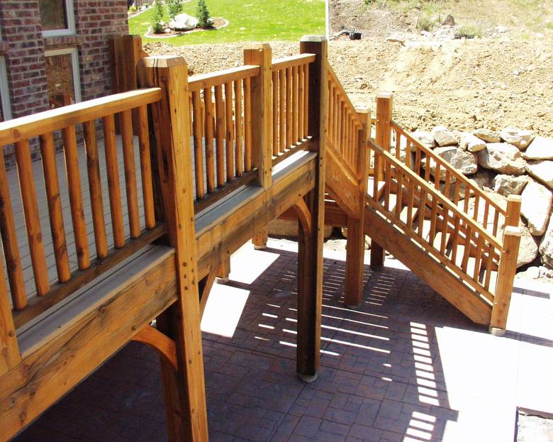 Outside Deck and Stairs / Trestlewood II "Salty Fir" Timbers