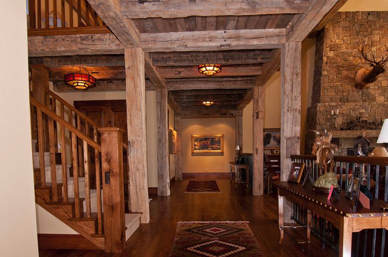 Photo 32386 HandHewn Timbers & Fireplace Mantel Driggs, Idaho