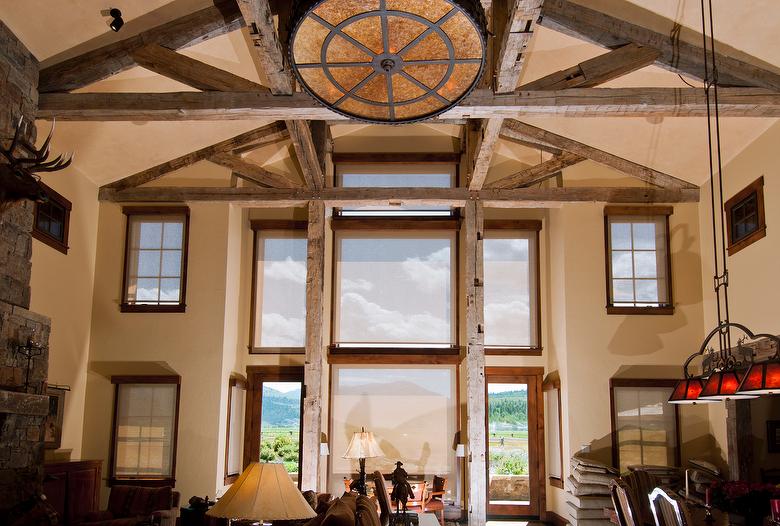 Photo 32386 HandHewn Timbers & Fireplace Mantel Driggs, Idaho