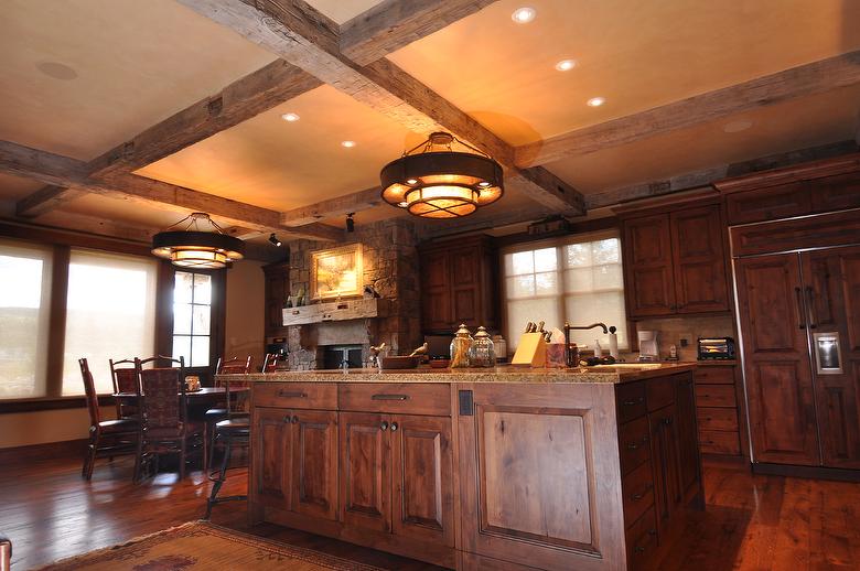 Photo 32386 HandHewn Timbers & Fireplace Mantel Driggs, Idaho