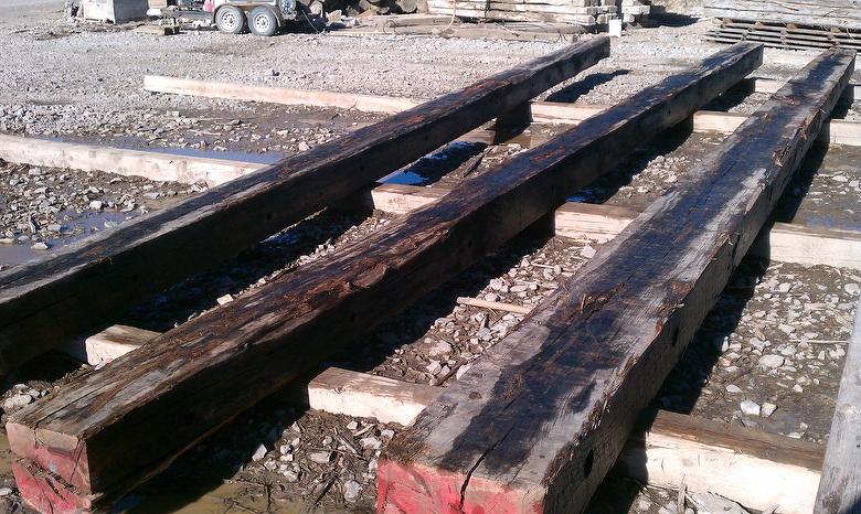 Disassembled Pipeline Timbers