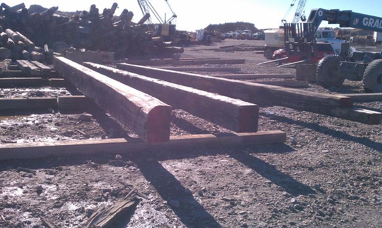 Disassembled Pipeline Timbers
