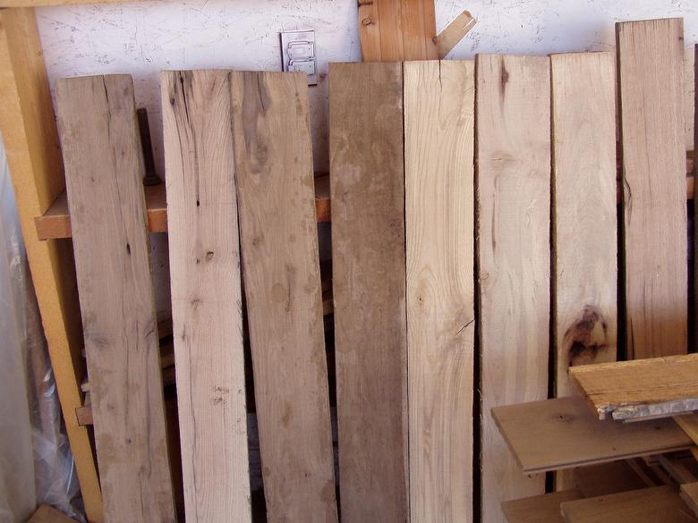 Tannery oak samples after treatment