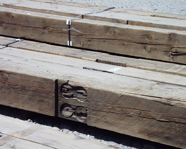 Weathered DF Timbers / Note the notches