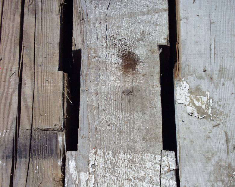 Weathered DF Timbers / Note the notches