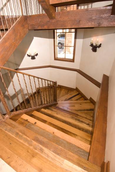 Skip-Planed Oak Staircase