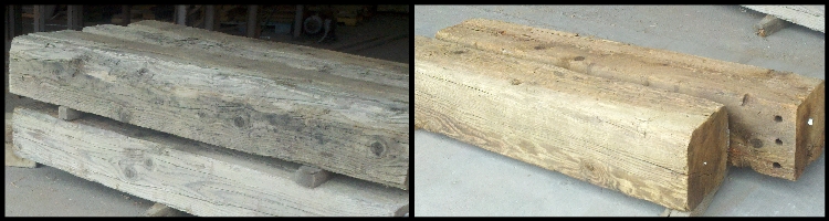 Pressure Washed Timbers