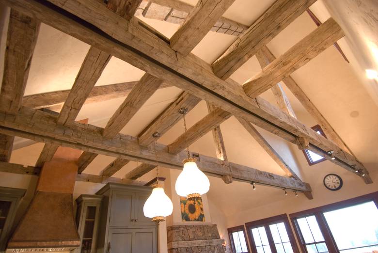 Hand-Hewn Timbers and Trusses / Note the characteristics of HH timbers (pockets, etc.)
