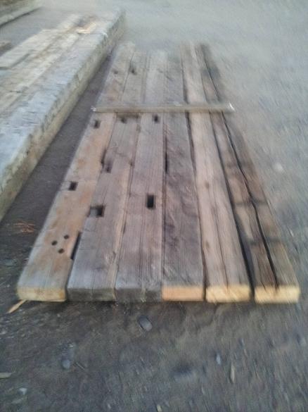 4 x 8 x 12' (cut 1 face) Hand-Hewn Timbers