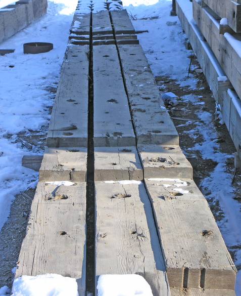 10x16 dry dock timbers / Notching & holes
