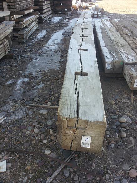 14 x 16 x 28 Hand-Hewn (Swing Beam) (15" on ends and 21" in the middle--Will sell as a 14 x 16)