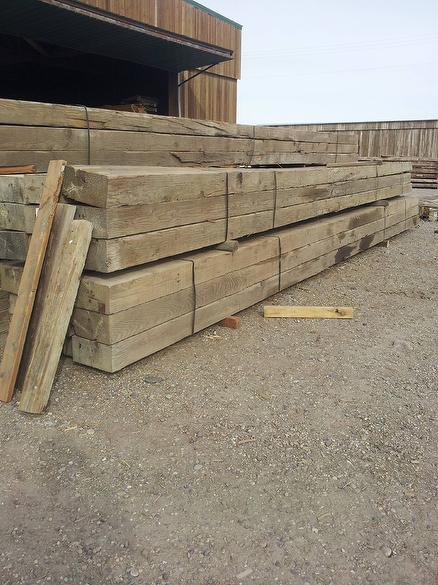 8x16 x 32' Reclaimed Douglas Fir Weathered Timbers