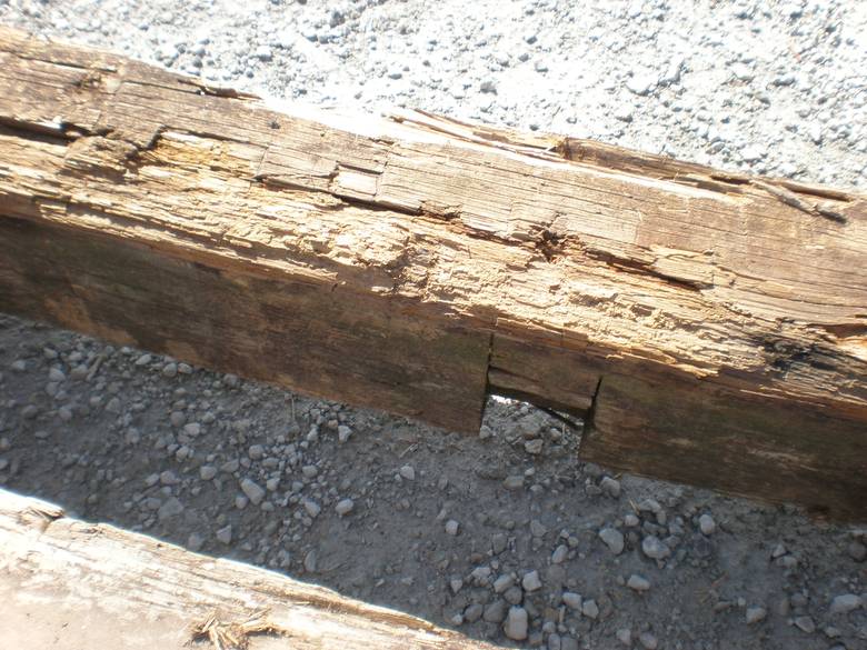 Hand Hewn Timbers Surface Degrade